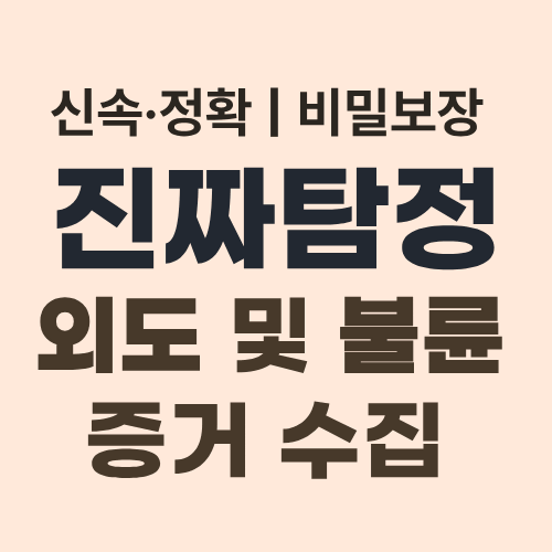인천탐정사무소 외도사실확인